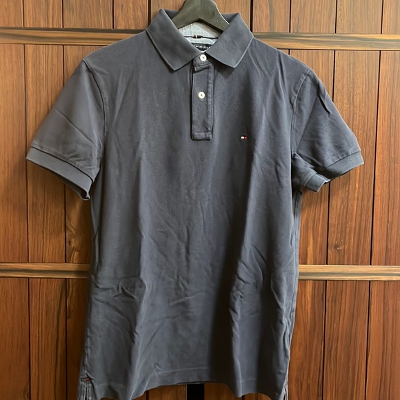 Tommy Hilfiger Navy Polo M - Picture 2 of 3
